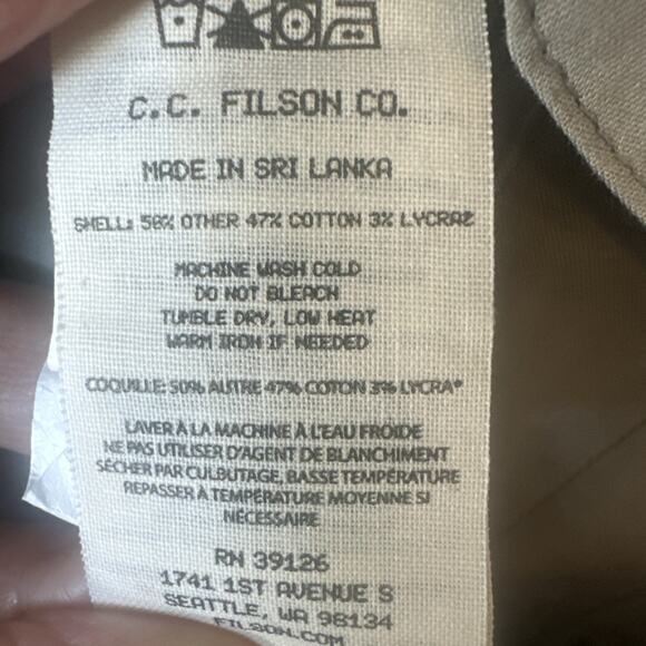 Filson Garment Seattle Button-up Short Sleeve Shirt Grey Large - Picture 5 of 5